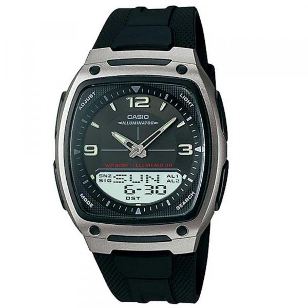 Relogio Masculino Casio Analogico/digital a Prova de Agua Aw-81-1a1vdf