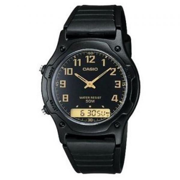 Relogio Masculino Casio Analogico/digital - Aw-49h-1bvdf - Preto