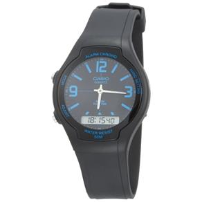 Relogio Masculino Casio Analogico/digital - Aw-90h-2bvdf - Preto/azul