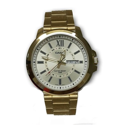 Relógio Masculino Casio Analógico Mtp-X100zg-9Avdf - Dourado