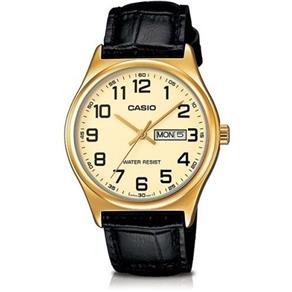 Relogio Masculino Casio Collection Mtp-v003gl-9budf - Preto/dourado