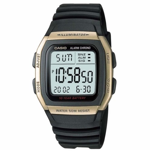 Relogio Masculino Casio Digital com Alarme - W-96H-9Avdf