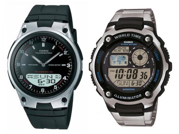 Relógio Masculino Casio Digital Resistente à Água - AE-2100WD-1AVDF + Relógio Masculino Casio