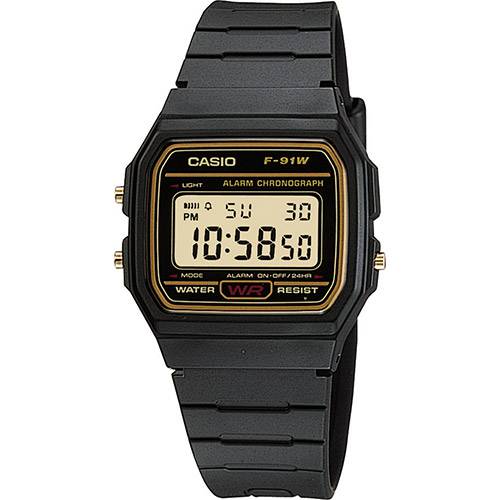 Relógio Masculino Casio Digital Vintage F-91WG-9QDF