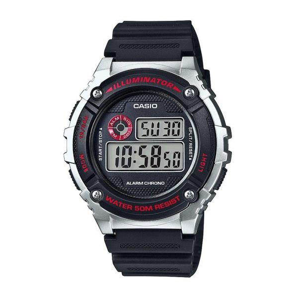 Relógio Masculino Casio Digital W-216h-1cvdf - Prata/preto