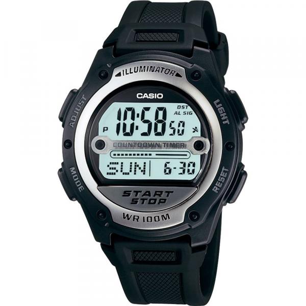 Relógio Masculino Casio Digital W-756-1avdf - Prata/preto