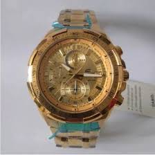 Relogio Masculino Casio Edifice Ef 539 Gold Fundo Dourado