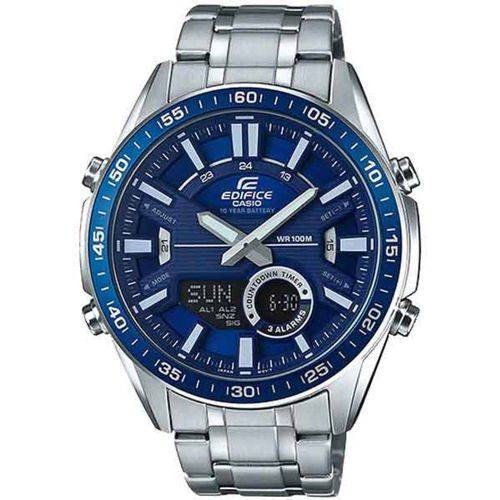 Relógio Masculino Casio Edifice EFV-C100D-2AVDF - Prata/Azul