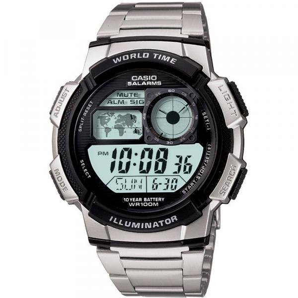 Relógio Masculino Casio Esportivo Hora Muldial 48 Cidades AE-1000WD-1AVDF