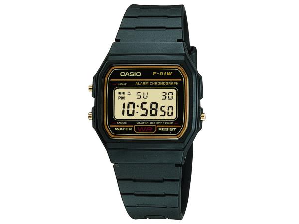 Relógio Masculino Casio F-91WG-9QDF - Digital Resistente à Água Calendário