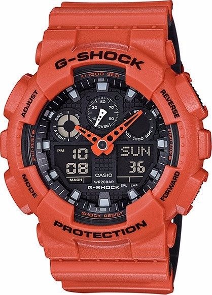 Relógio Masculino Casio G-Shock Modelo GA100L-4A - a Prova DÁgua