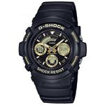 Relogio Masculino Casio G-Shock Preto com Dourado Anadigi AW-591GBX-1A9DR