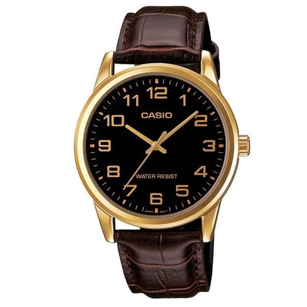 Relógio Masculino Casio MTP-V001GL-1BUDF - Dourado/Marrom