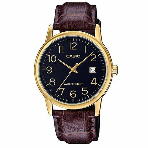 Relógio Masculino Casio Mtp-v002gl-1budf - Dourado/marrom