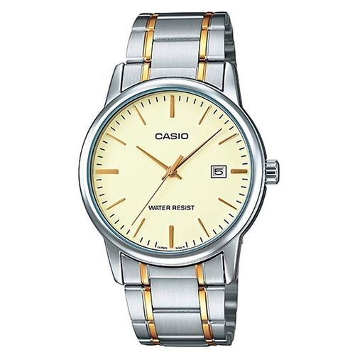 Relógio Masculino Casio Mtp-V002SG-9AUDF Prata/Dourado