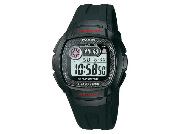 Relógio Masculino Casio W-210-1CVDF - Digital Resistente à Água Cronômetro Calendário