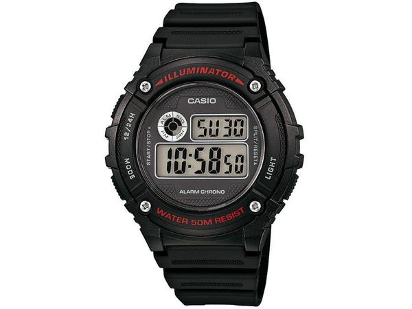 Relógio Masculino Casio W-216H-1AVDF - Digital Resitente à Água com Calendário