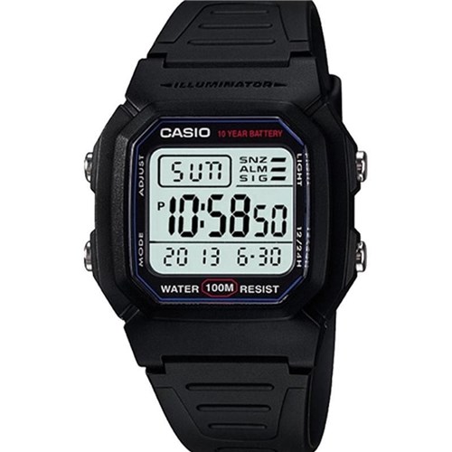 Relogio Masculino Casio W-800H-1Avdf - Preto