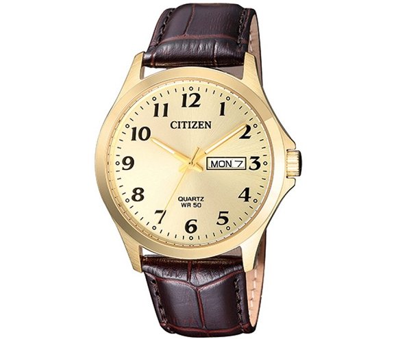 Relógio Masculino Citizen Couro Marrom TZ20813X Calendário