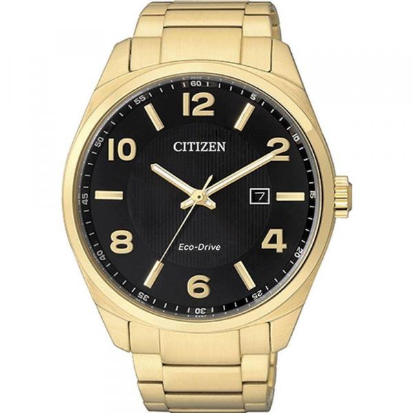 Relógio Masculino Citizen Dourado Tz20555u Eco Drive Solar