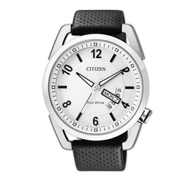 Relógio Masculino Citizen Eco-Drive Analógico TZ20028Q Aço Pulseira de Couro