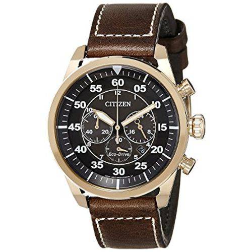 Relógio Masculino Citizen Eco-Drive CA4213-00E - a Prova D'Água / Pulseira em Couro