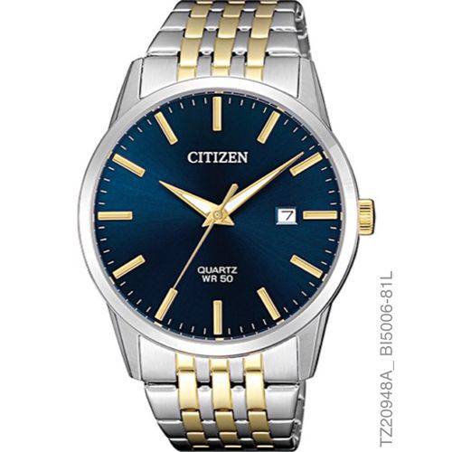 Relógio Masculino Citizen TZ20948A Prata Fundo Azul Escuro