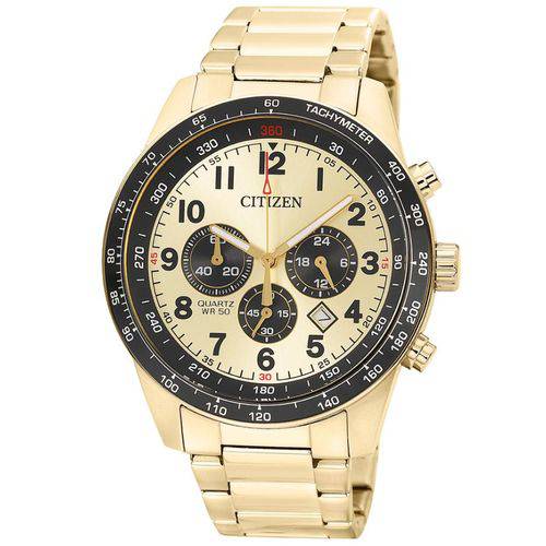 Relógio Masculino Citizen Tz30964g 44mm Aço Inoxidável Dourado