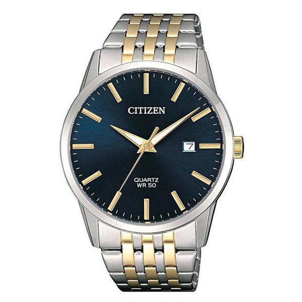 Relógio Masculino Clássico Citizen TZ20948A Pulseira Mista Dourado e Prata