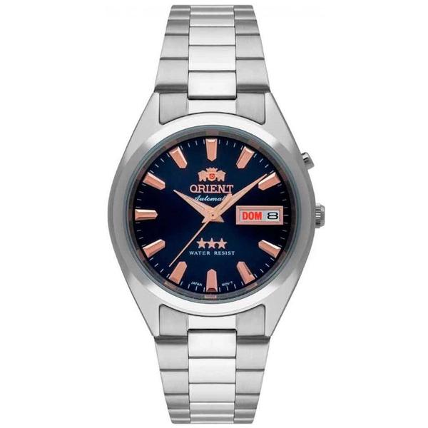 Relógio Masculino Clássico Prata Azul Orient 469SS084 D1sX