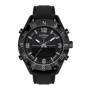 Relógio Masculino Condor Anadigi COBJ3689AA/2P 50mm Silicone Preto