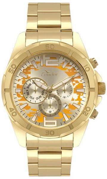 Relogio Masculino Condor Cronografo Dourado COJP25AA4D