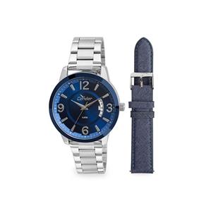 Relogio Masculino Condor Prata Troca Pulseira