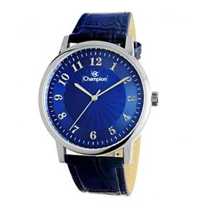 Relógio Masculino Couro Azul Analógico Champion CN20560F