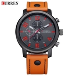 Relógio Masculino Curren 8192 BO Pulseira em Couro Preto