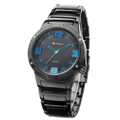 Relógio Masculino Curren Analógico 8111 Preto e Azul