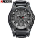 Relogio Masculino Curren Couro Preto Modelo 8225