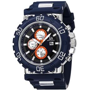 Relógio Masculino da Joshua & Sons - Swiss Quartz Multifunction Dual-Time Blue Strap (Modelo Js789Bu)