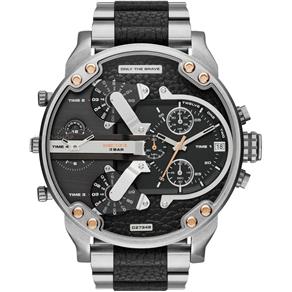 Relógio Masculino Diesel Black Dial Stainless Steel And Black Leather - Modelo