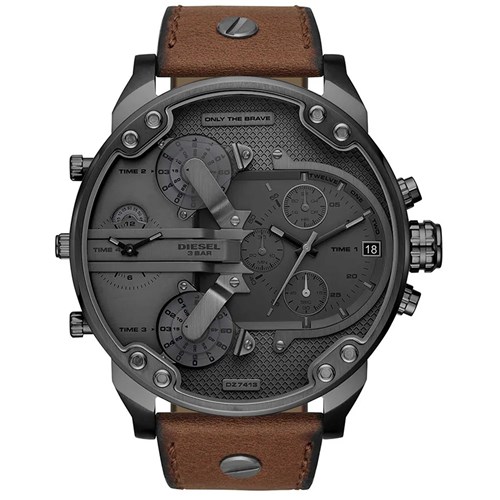 Relogio Masculino Diesel Couro Marrom DZ7413/0MN