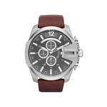 Relogio Masculino Diesel Cronografo Couro Marron Mega Chief DZ42901MI