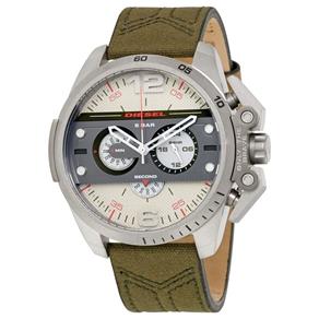 Relógio Masculino Diesel Ironside Green Leather Quartz - Modelo Dz4389