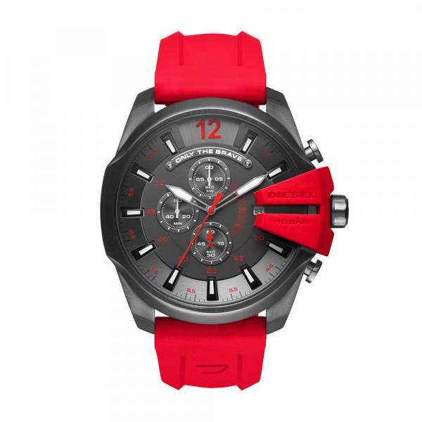 Relógio Masculino Diesel Mega Chief DZ4427/8RN 53mm Silicone Vermelho