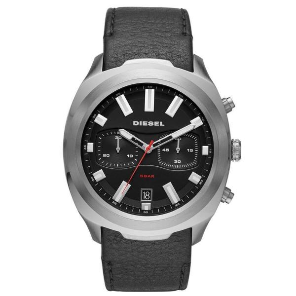 Relógio Diesel Masculino Ref: Dz4499/0pn Big Case Cronógrafo Prateado