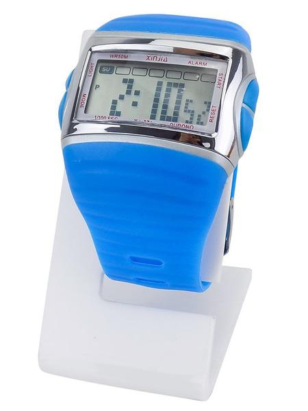 Relógio Masculino Digital a Prova D'água em Silicone Azul - Orizom