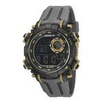 Relógio Masculino Digital Borracha Preto/dourado Speedo