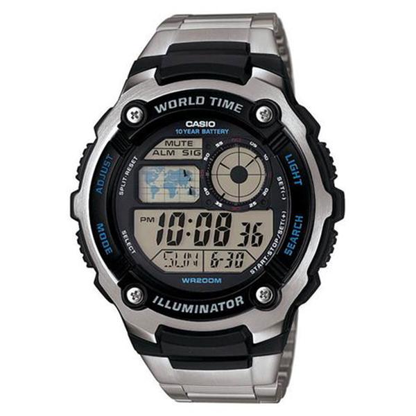 Relógio Masculino Digital Casio AE-2100WD-1AVDF - Prata AE2100WD1AVD - Casio*