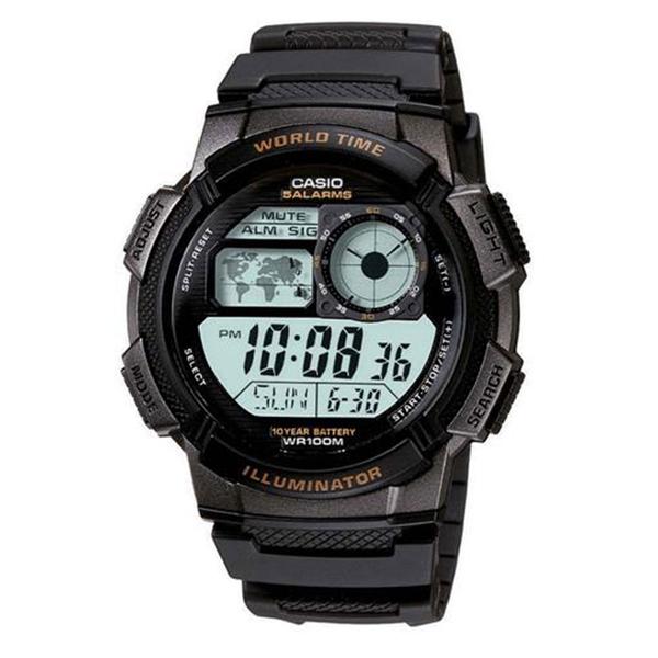 Relógio Masculino Digital Casio AE1000W-1AVDF - Preto AE1000W1AVDF - Casio*