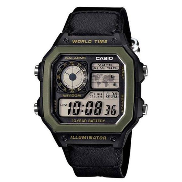Relógio Masculino Digital Casio AE1200WHB1BVDF - Preto AE1200WHB1BV - Casio*