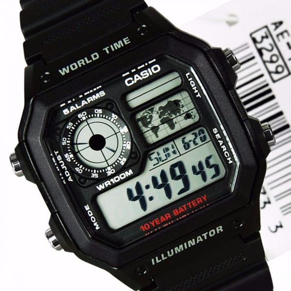 Relógio Masculino Digital Casio Multifunção AE-1200h Preto